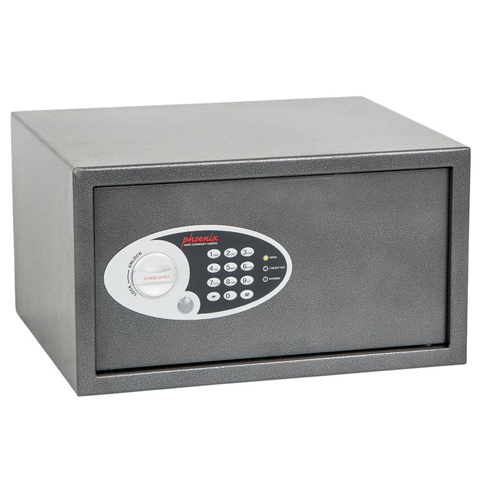 Phoenix Safe Company, SS0803E Vela Home & Office Security Safe, Twin Locking Bolts, Electronic Locking