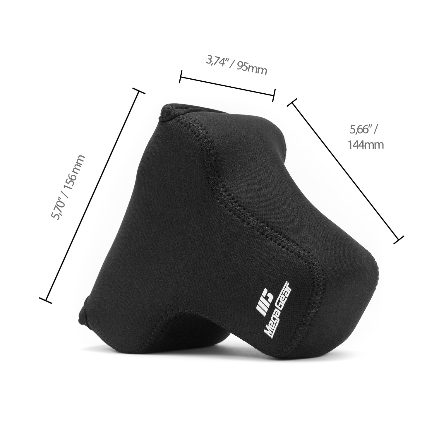 MegaGear MG865 Ultra Light Neoprene Camera Case for Fujifilm X-T3, X-T2 (XF23mm - XF56mm & 18-55mm Lens) - Black - Image 2