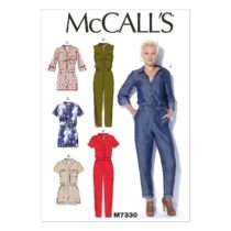 McCall's Patterns 7330 Y,Misses Rompers and Jumpsuits,Sizes XSM-MED, Multicolor, Y (X Small-Medium)