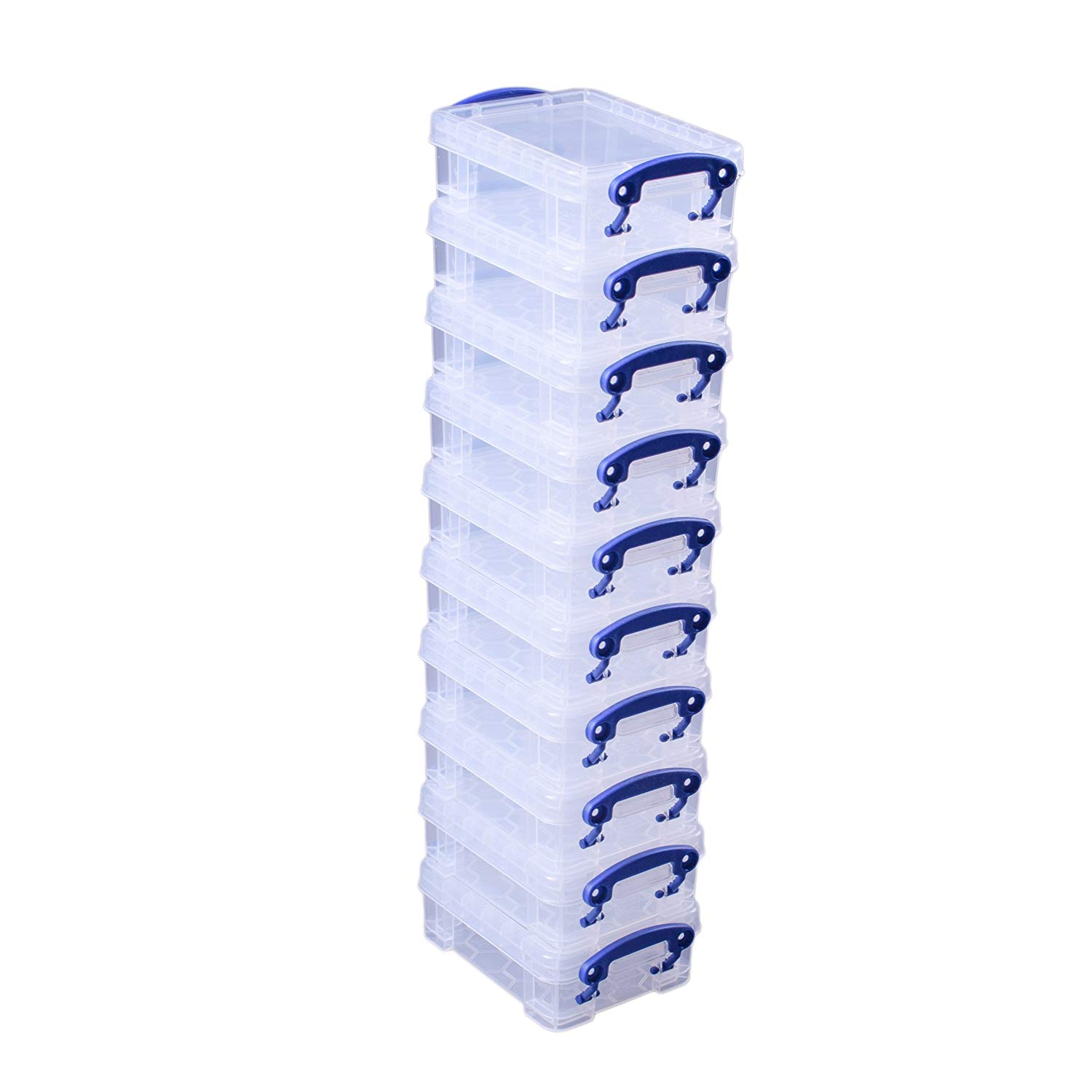Really Useful Plastic Storage Box 0.2 Litre Clear (Pack of 10)