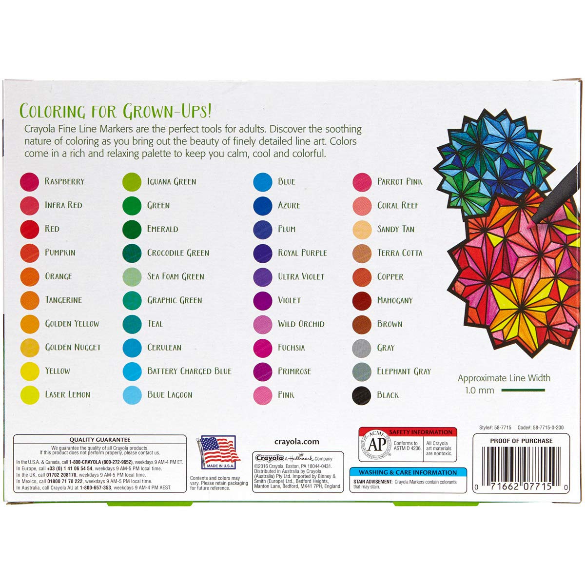 Crayola 58-7715 Fine Line Marker Set, Multi-Colour, Pack of 40, 40 count (Pack of 1) - Image 2