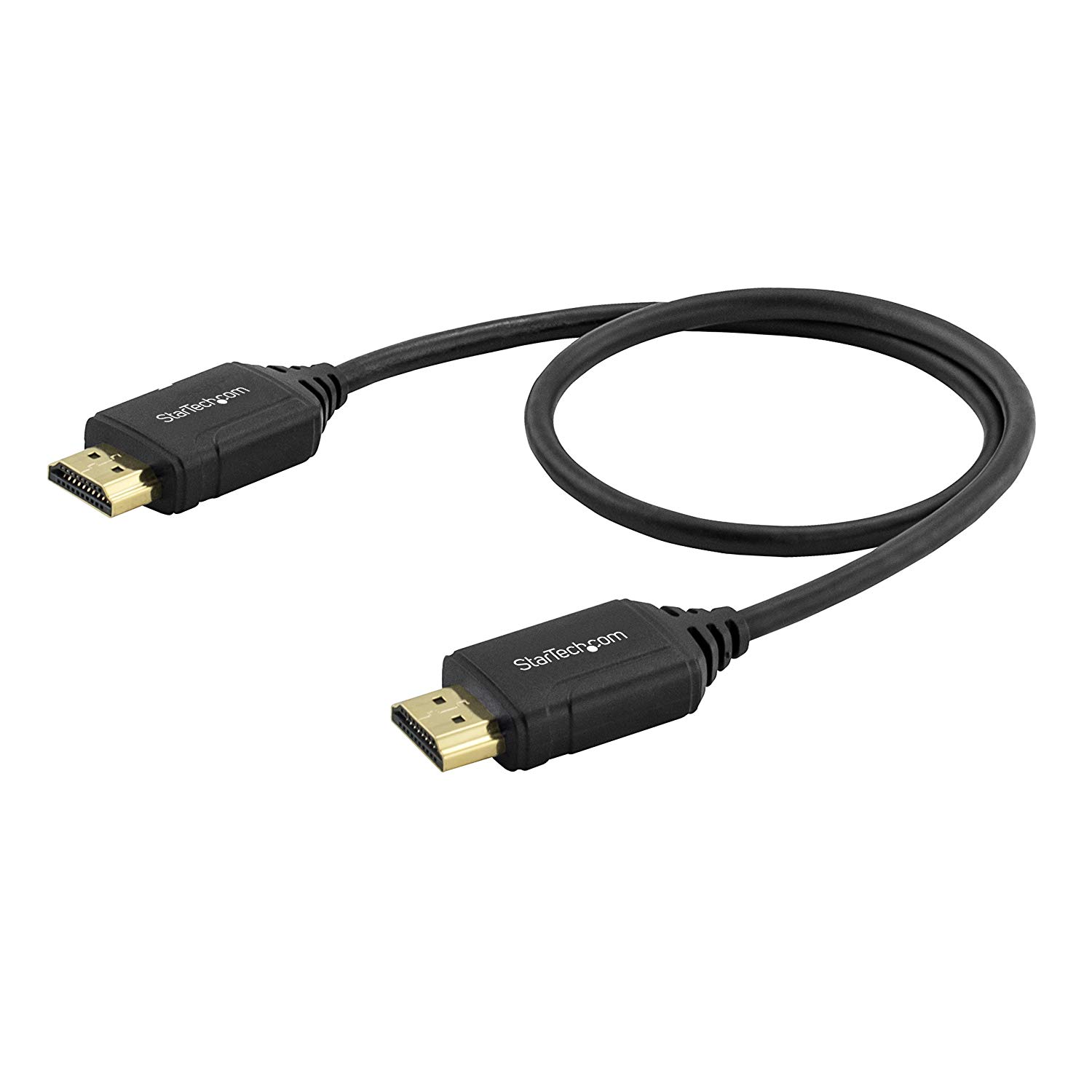 StarTech.com 1.6ft (50cm) Premium Certified HDMI 2.0 Cable with Ethernet, High Speed Ultra HD 4K 60Hz HDMI Cable HDR10