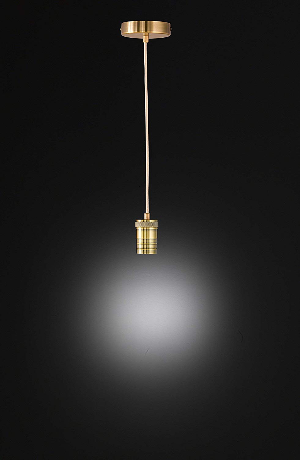 Wofi Nala Pendant Light 1 Bulb, Brass Coloured, 10 x 10 x 150 cm - Image 2