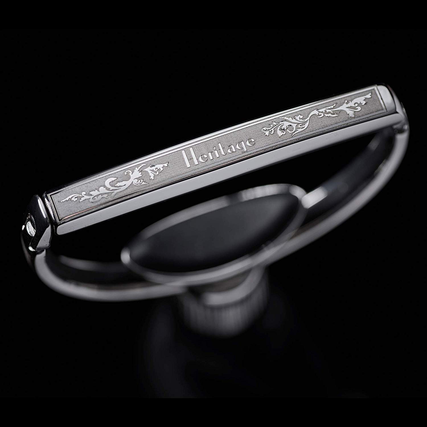 G7th 71013 G7HGS3 Heritage Capo Guitar Std 3fullAcanthus, Silver (Full Acanthus engraving), 2.25 inches x 2.5 inches x 0.6 inches - Image 3