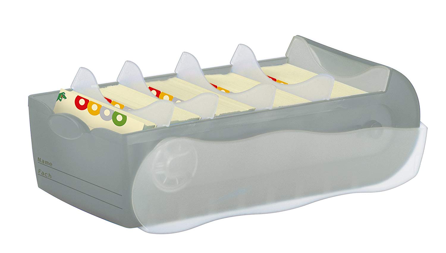 HAN 998-693, CROCO Flashcard Index Box. For learning vocabulary in an ingeniously simple way, A8, translucent grey - Image 2