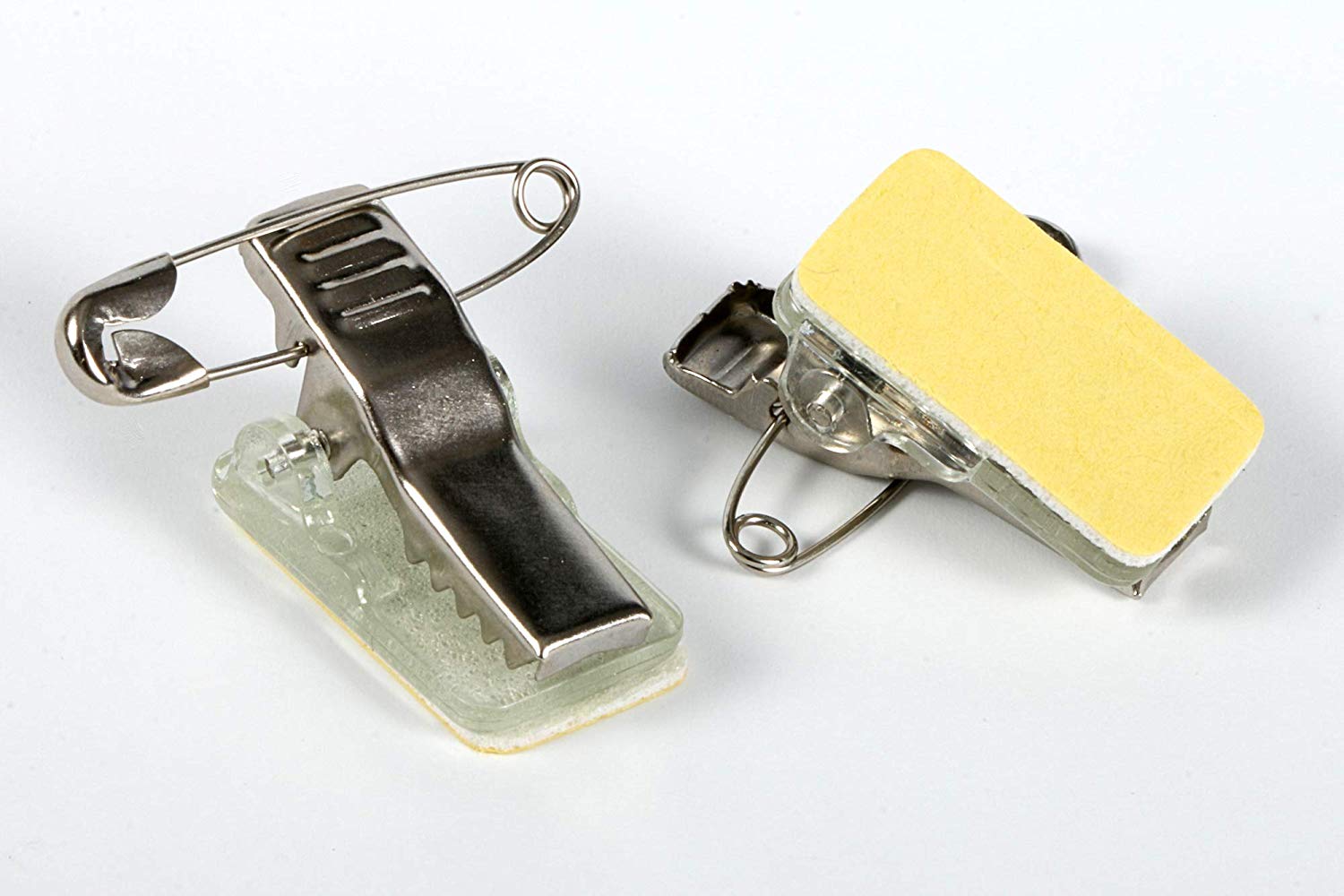 EUROPEL Badge Holder with Self Adhesive Crocodile Clip & Pin, Combi Clip