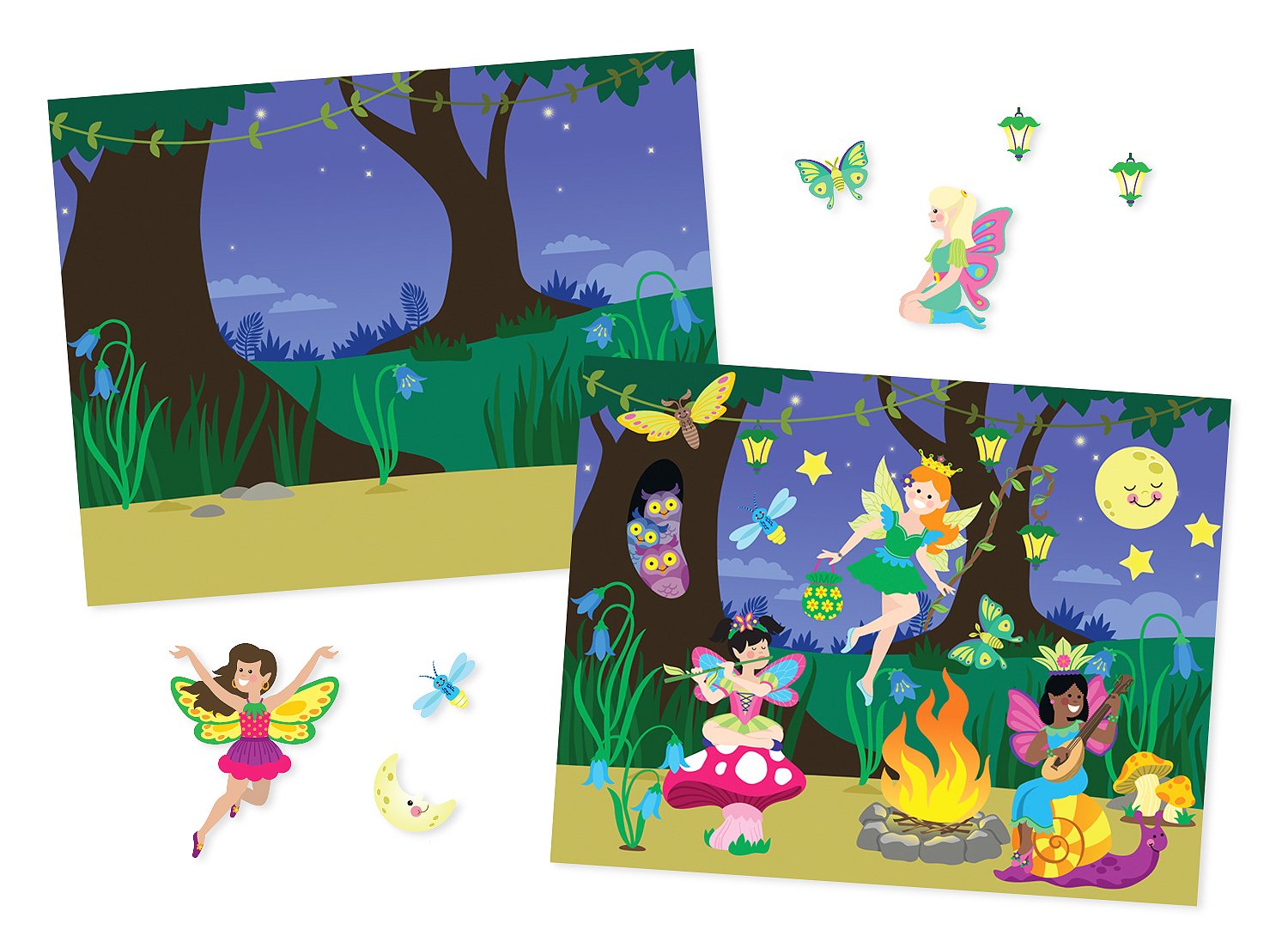 Melissa & Doug Reusable Fairies Sticker Books for 3+ Year Olds, Plane Activities Toddlers - Image 3