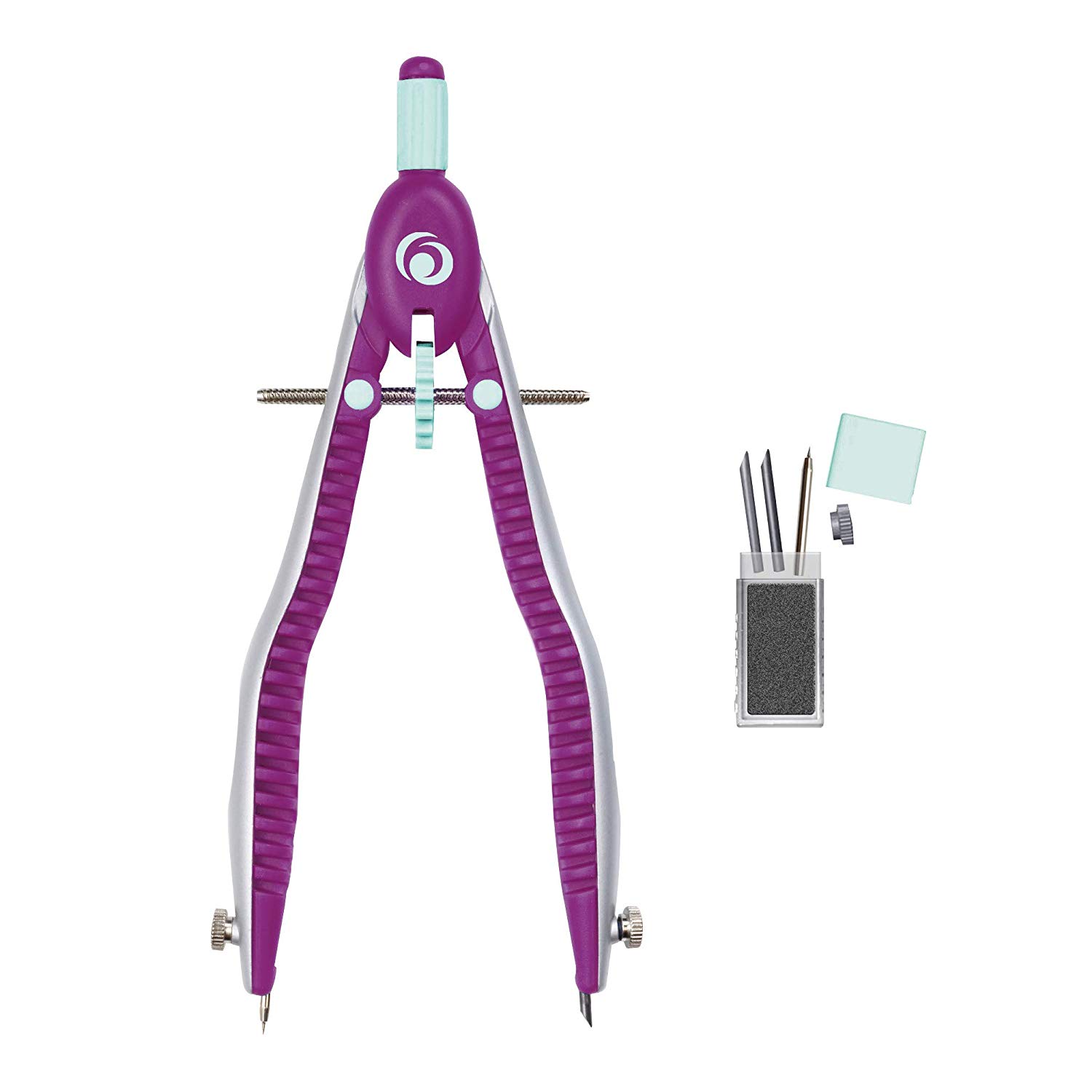 Herlitz My.Pen Quick-Set Compass - White/Pink, Purple/Mint - Image 3