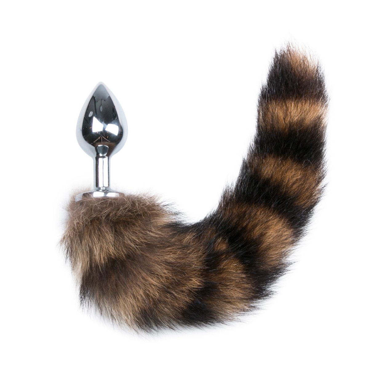 EasyToys Anal Plug Silver Medium Fox Tail Plug Wit