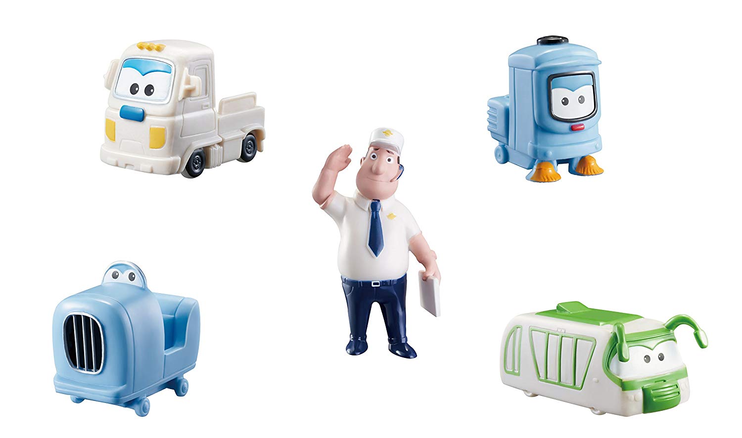 Super Wings Transform-A-Bots World Airport Crew, Multicolor, 2 inch - Image 3