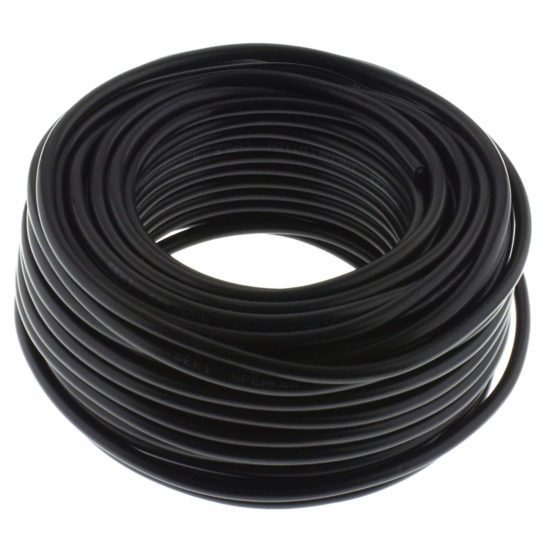 Loudspeaker Cable Round 2 x 0.75 mm² - Black - 25 m - CCA - PA Installation Cable - Audio Cable - Box Cable
