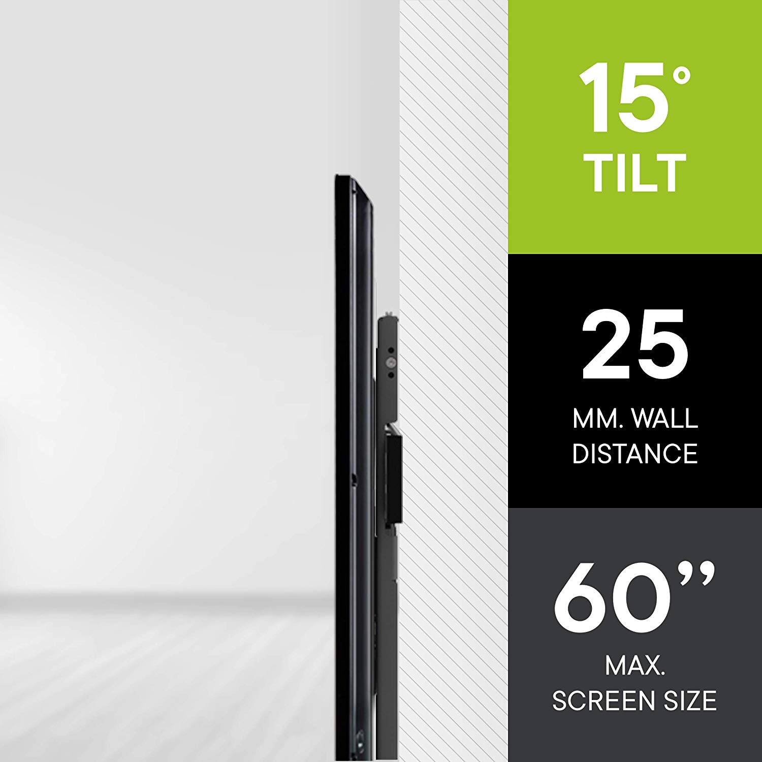 One For All TV Bracket, Tilt (15°) Wall Mount, Screen size 32-65 Inch, For All types of TVs (LED LCD Plasma) - Image 3