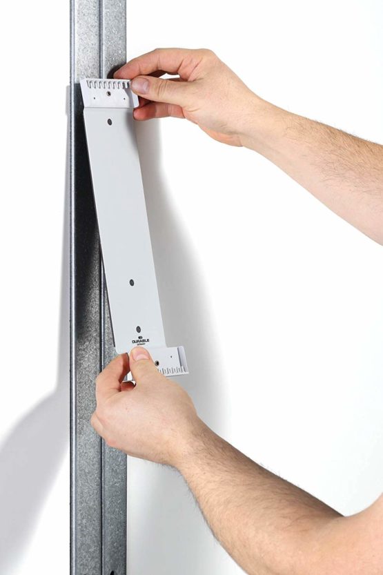Durable 591801 Display panel wall holder (Vario Magnet Wall 10, with 10 display panels A4) black - Image 2