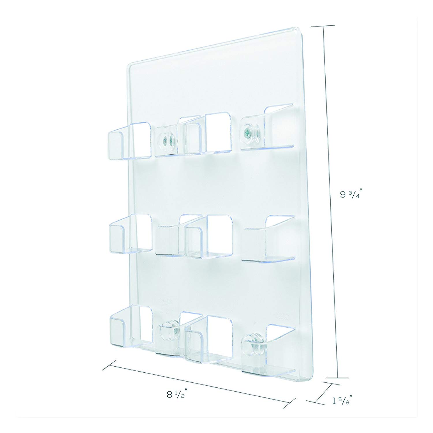 Deflecto Single Landscape Business Card Holder 70601 - Transparent, Clear, Lot de 1 (6 Pocket Wall Mounted) - Image 2
