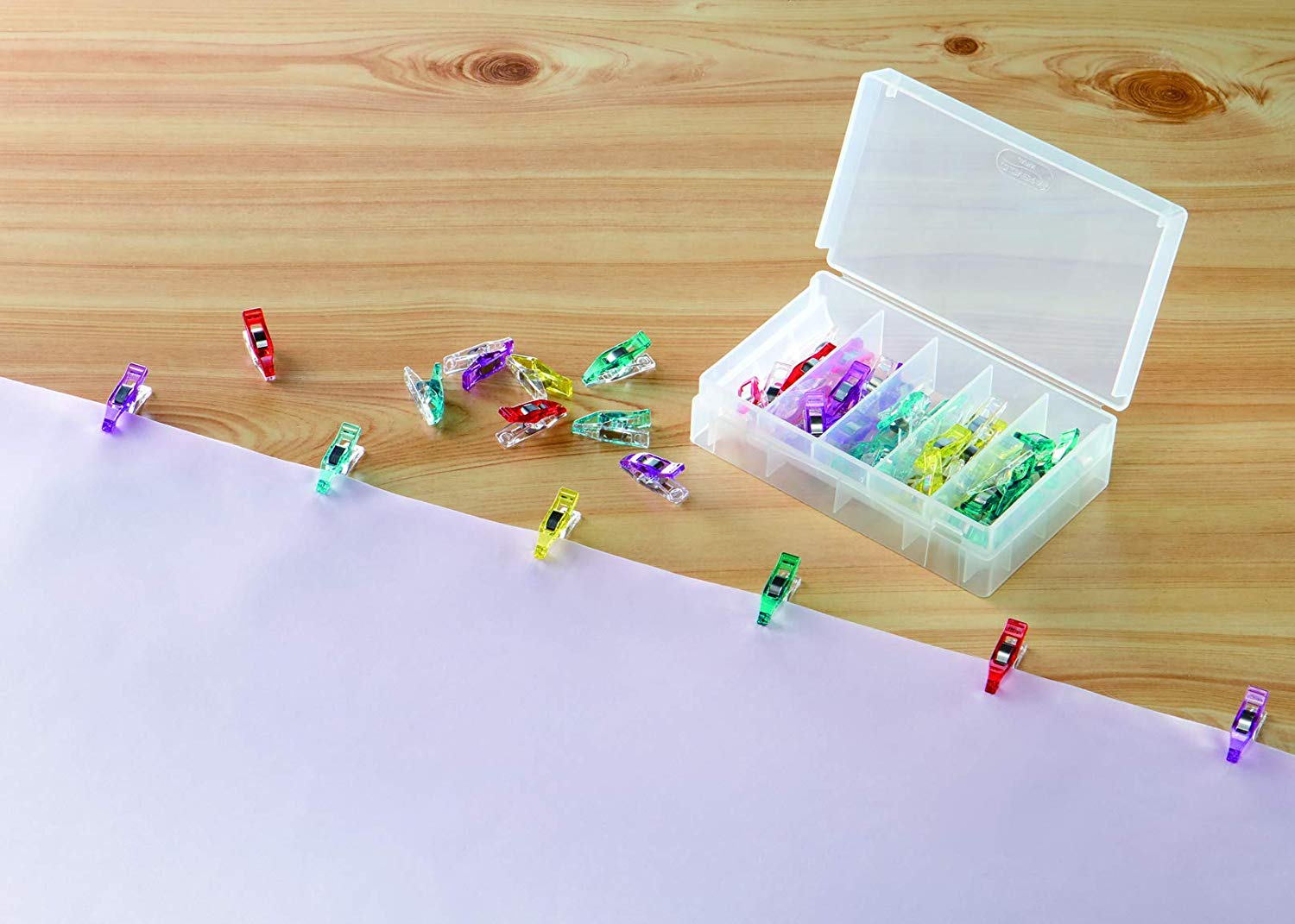 Clover Mini Wonder Clips(Assortment 50pcs), Multicolour, 15.5 x 3.5 x 7.5 cm - Image 4