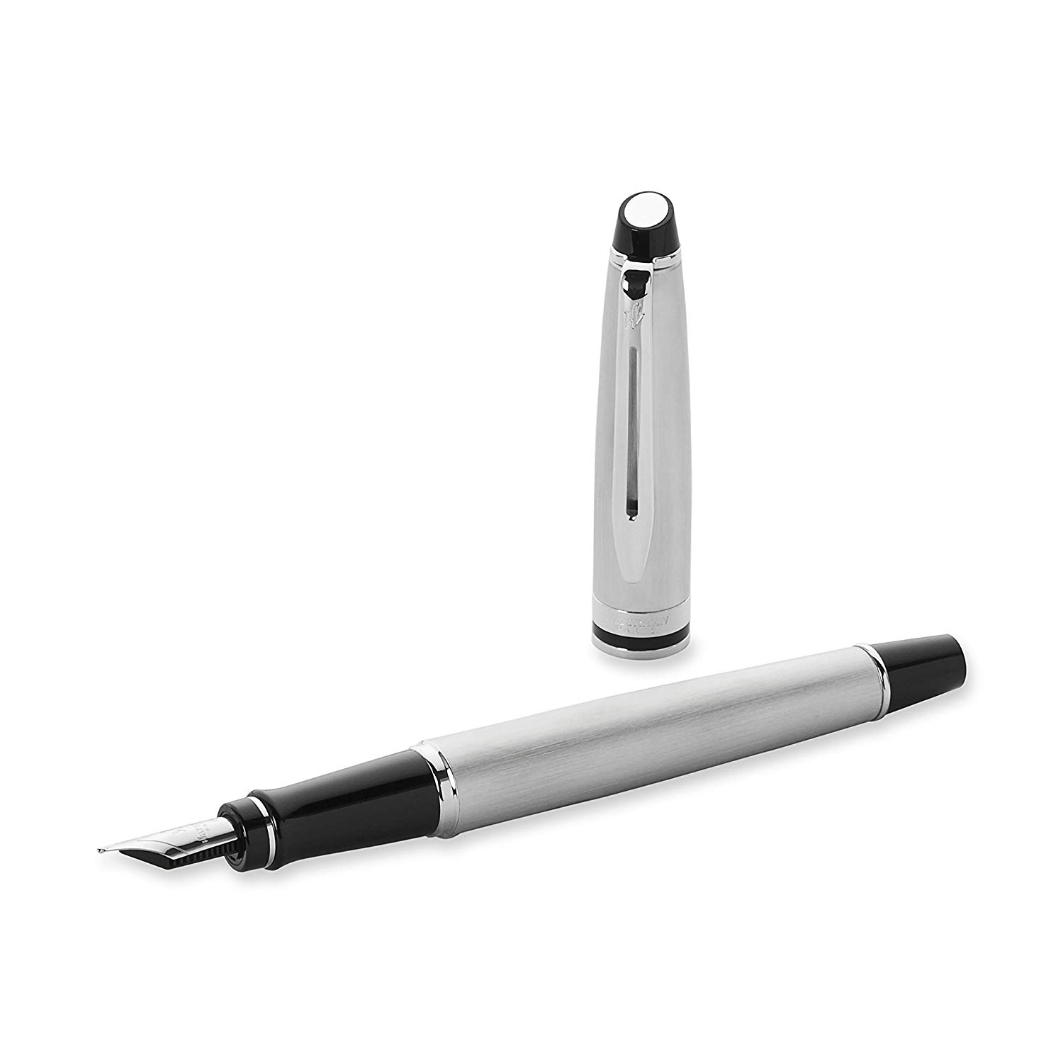 Waterman Expert Fountain Pen Stainless Steel with Chrome Trim