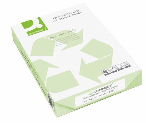 Q Connect 100% Recycled Multifunctional A4 80 gsm Copier Paper - 5 x Reams of 500 Sheets Per Box - Image 3