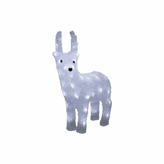 Konstsmide 6139-203 LED Acrylic Figure"Baby Reindeer"/Outdoor Christmas Lights (IP44) 32 Ice White LED Lights/Transparent Cable, 38 x 29cm - Image 4