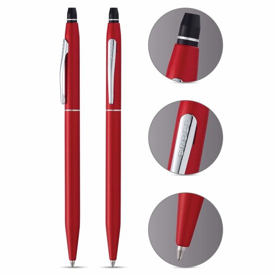 CROSS Click Crimson Red Ballpoint Pen incl. Premium Gift Box – Refillable Medium Ballpen - Image 2