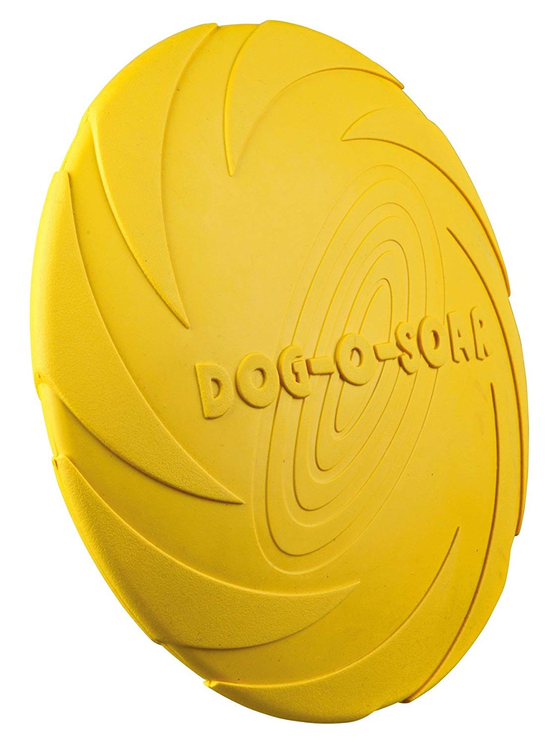 TRIXIE Dog Disc Natural Rubber - ideal for fetch games - ø 22 cm - orange - 33502, Yellow, Maße: ø 22 cm