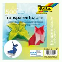 Global Art Folia Transparent Origami Paper x 6-inch 500 kg, Assorted, 15 x 15 cm