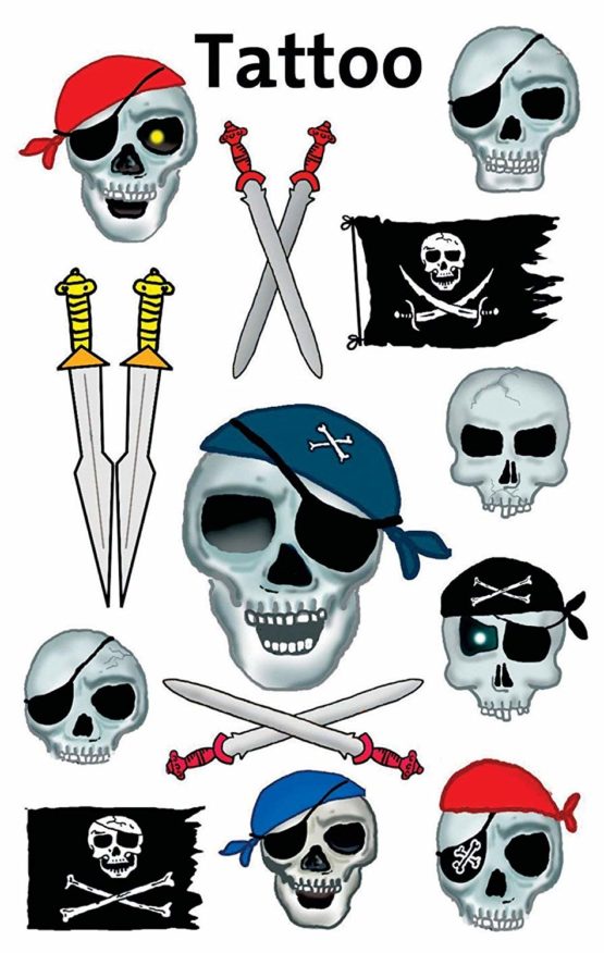 Avery Zweckform Tatuaze Z Design Kids Tatoo, Skulls 12 Designs