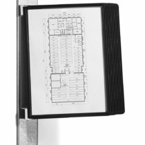 Durable 591801 Display panel wall holder (Vario Magnet Wall 10, with 10 display panels A4) black