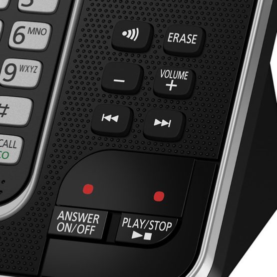 Panasonic KX-TGD323 Cordless Home Phone with Nuisance Call Blocker and Digital Answering Machine - Black & Silver (Pack of 3) - Image 4