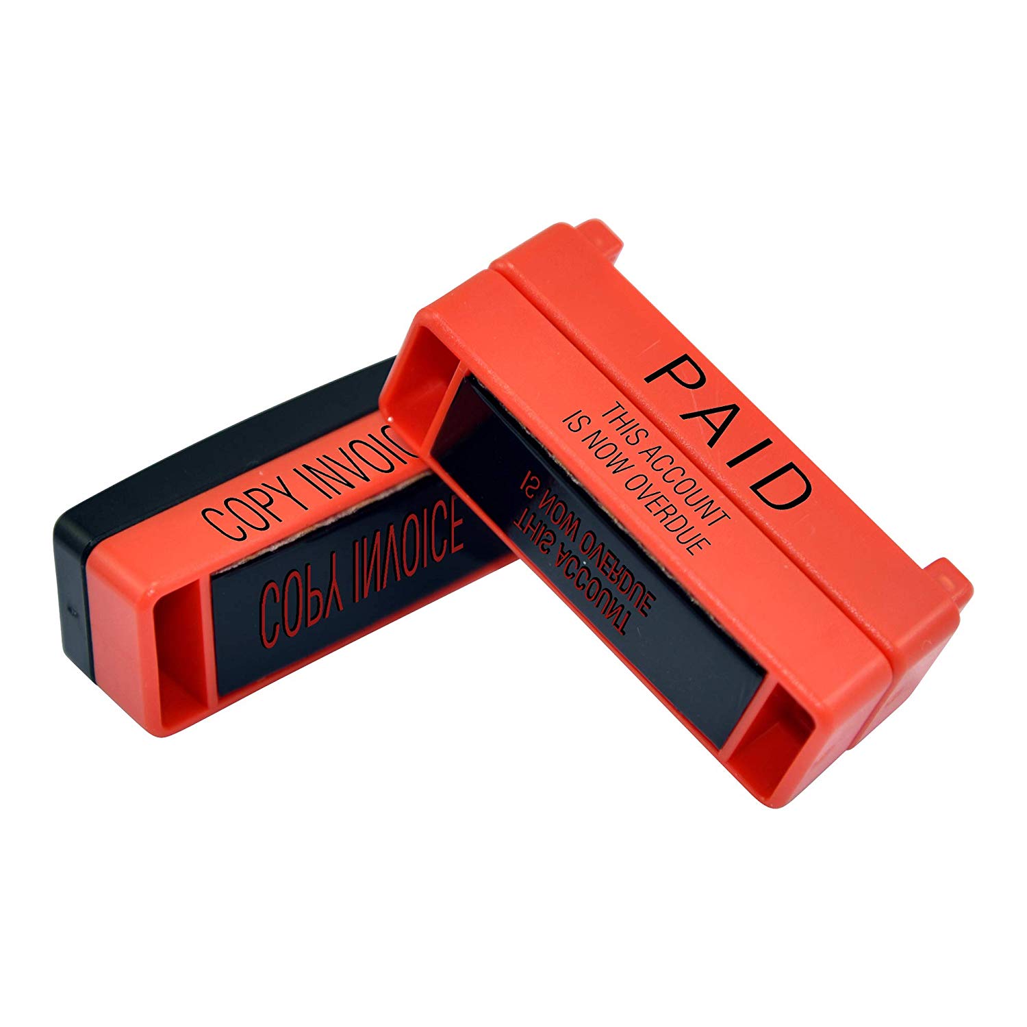 Trodat 3-in-1 Business Stamp Stack with texts COPY INVOICE - PAID - THIS ACCOUNT IS NOW OVERDUE, Red Body - Black Ink, 2 x 6 x 5,5 - Image 4