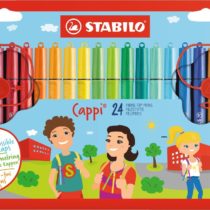 Felt Tip Pen - STABILO Cappi Wallet of 24 Assorted Colours + 2 cap-rings