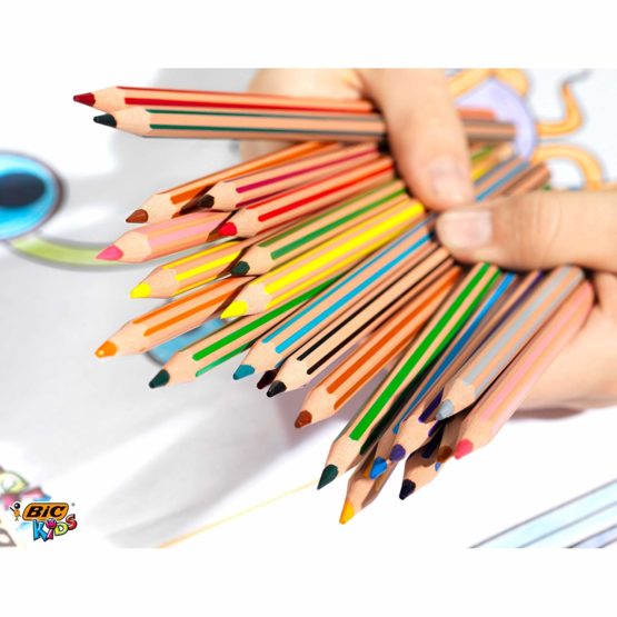 BIC Kids Evolution Stripes Colouring Pencils - Assorted Colours, Pack of 24 - Image 4