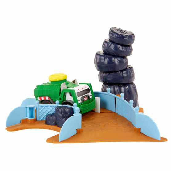 Little Tikes Slammin' Racers Scrapyard Derby Playset - 15+ Feet Per Slam - With Exclusive Truck & Obstacles - Image 3