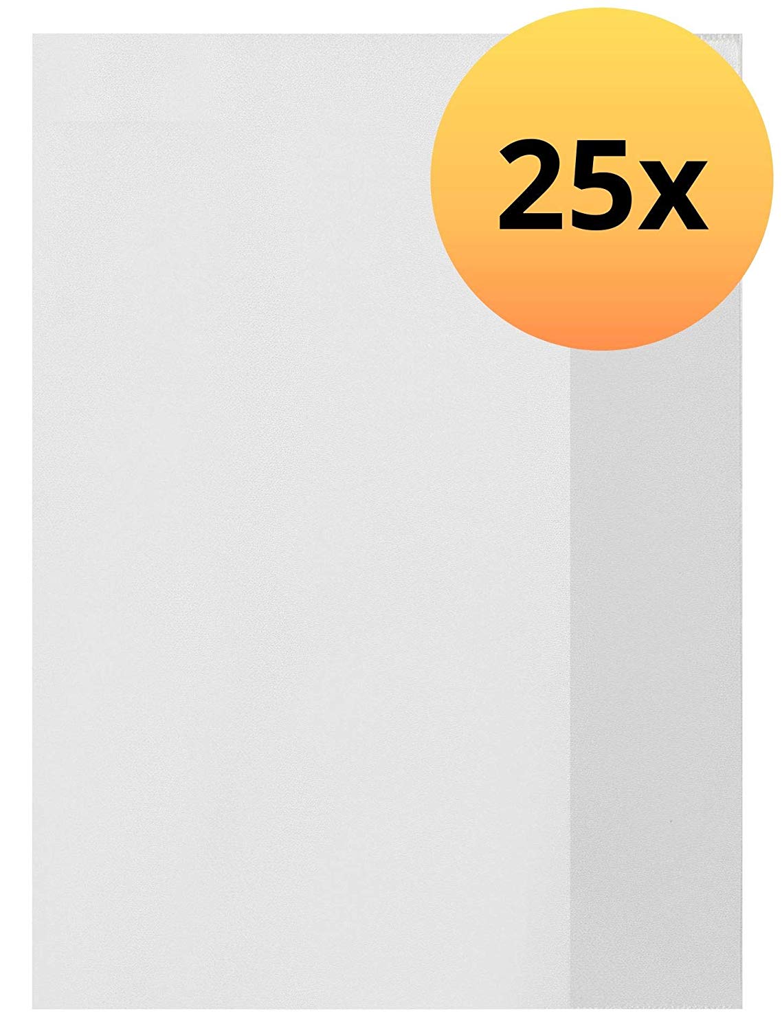 Landre 100420091 Protective Notebook Cover for DIN A5 Flexible Clean. Pack of 25 Transparent Book Cover for DIN A5 Transparent