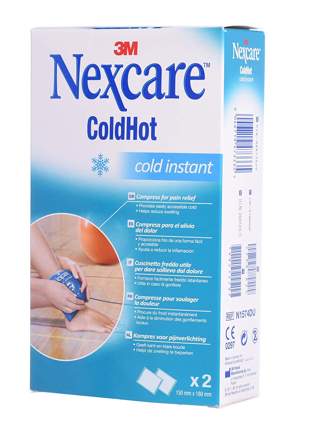Nexcare Cold/Hot Instant Double Pack, Blue, Standard - Image 2