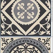Plage 6 Wall tiles stickers, Grey, each 15 x 15 cm