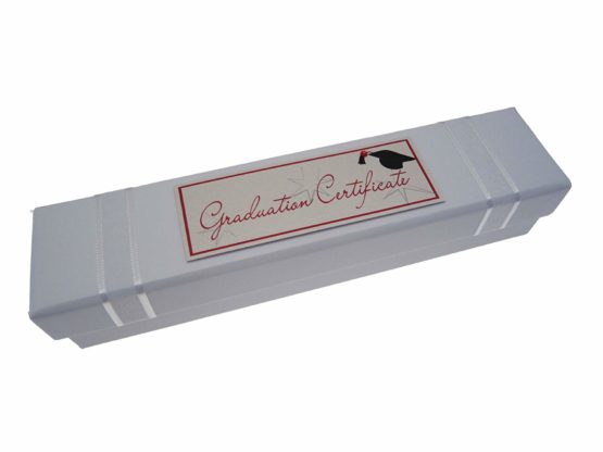 WHITE COTTON CARDS Graduation Certificate Holder, White, GR4