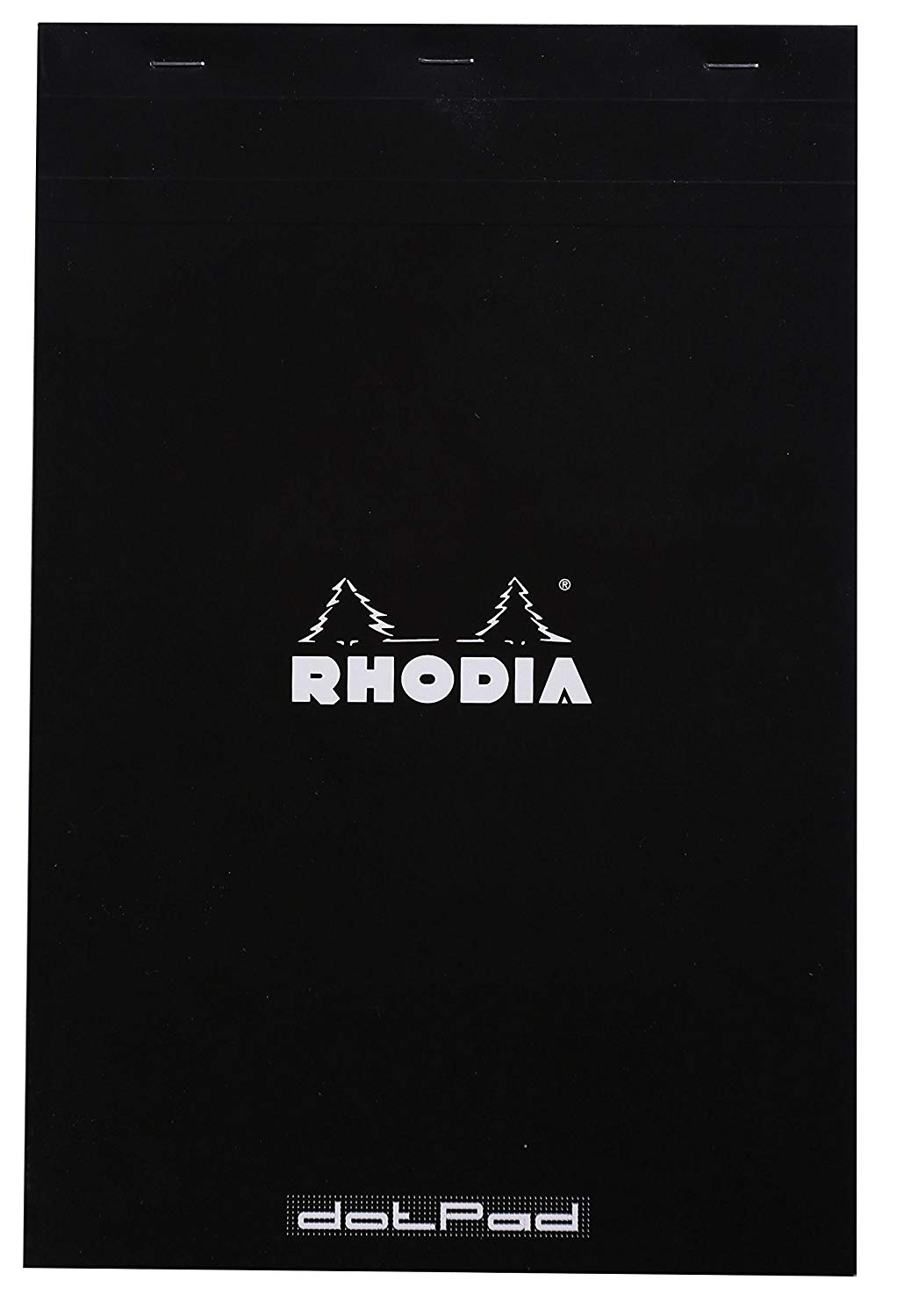 RHODIA 19559Amzc, Stapled Notepad Dot pad N°19 Black, A4+, Dot Dotted, 80 Detachable Sheets