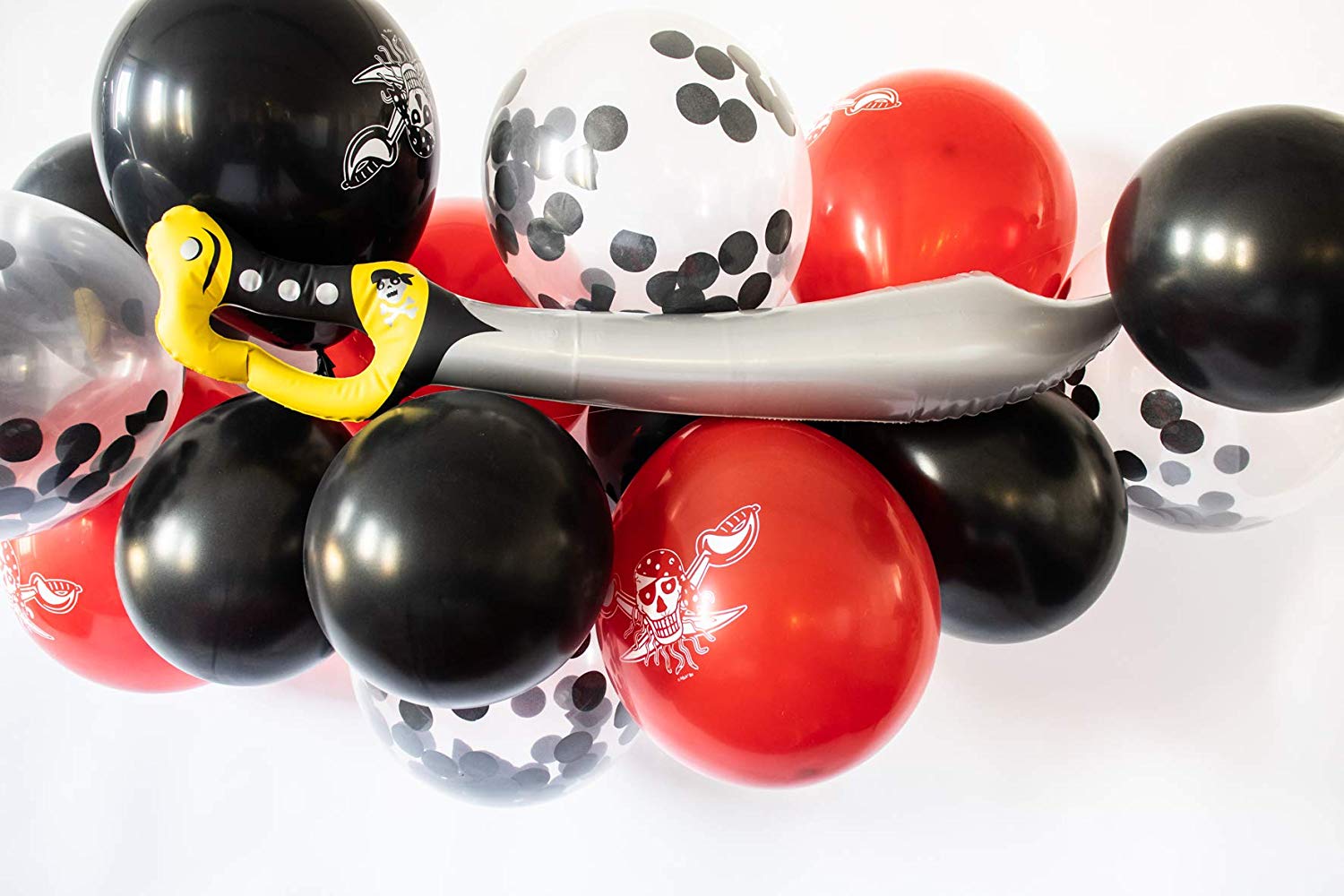 Amscan Folat - Pirate Balloons - Red - 8 Pieces - Image 2