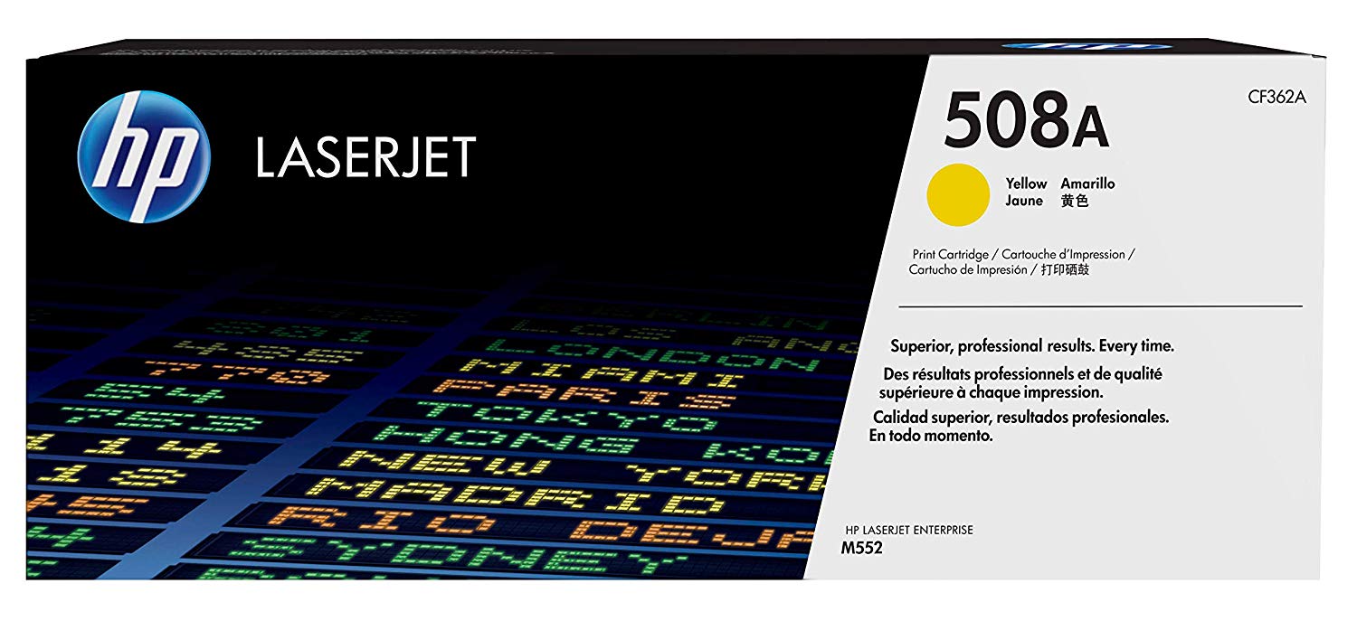 HP CF362A 508A Original LaserJet Toner Cartridge, Yellow, Single Pack, Standard