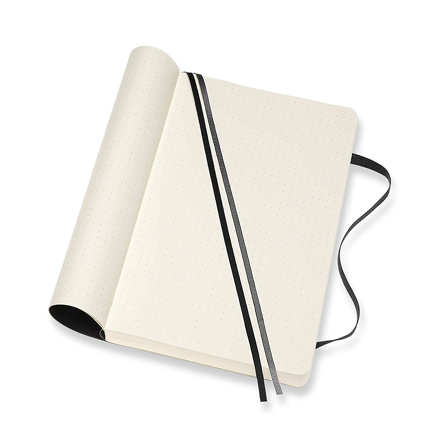 Moleskine, Classic Expanded Dotted Paper Notebook, Soft Cover and Elastic Closure Journal, Color Black, Size Large 13 x 21 A5 - Image 4