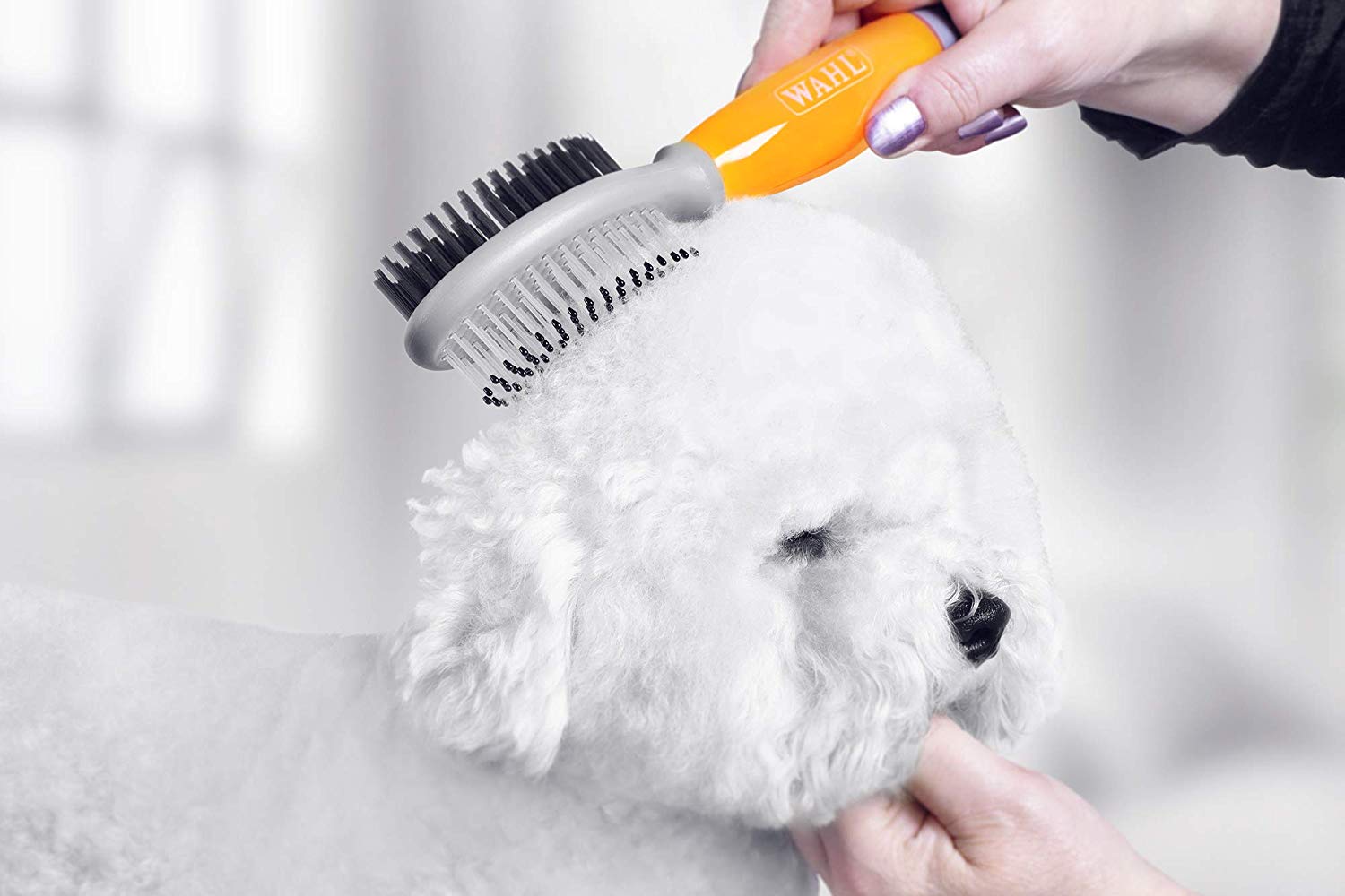 WAHL Gel Handle Double Sided Soft Brush, Clear - Image 4