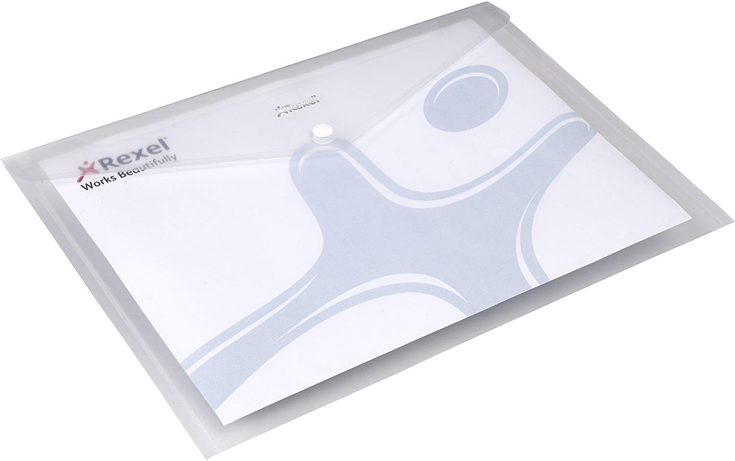 Rexel Ice Popper Wallets A4 Clear Landscape Folder (Pack Size 5), Pack of 5