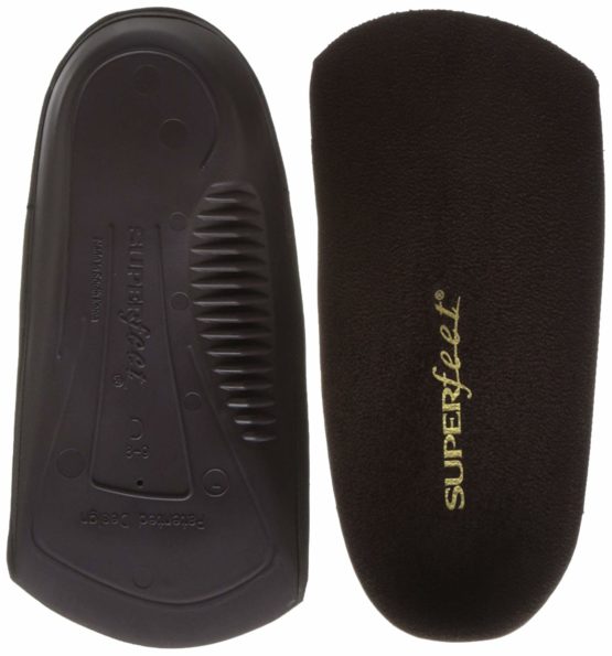 Superfeet Unisex's 3/6 EASYFIT Comfort Insoles, Orthotic Inserts for Flat Dress Shoes, Heel and Arch Support, Mens, Java, Black, E (UK 8-9.5)