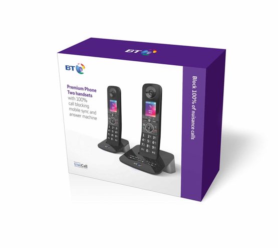 BT Premium Cordless Home Phone with 100 Percent Nuisance Call Blocking, Mobile Sync, Answer Machine, Twin Handset Pack - Image 4