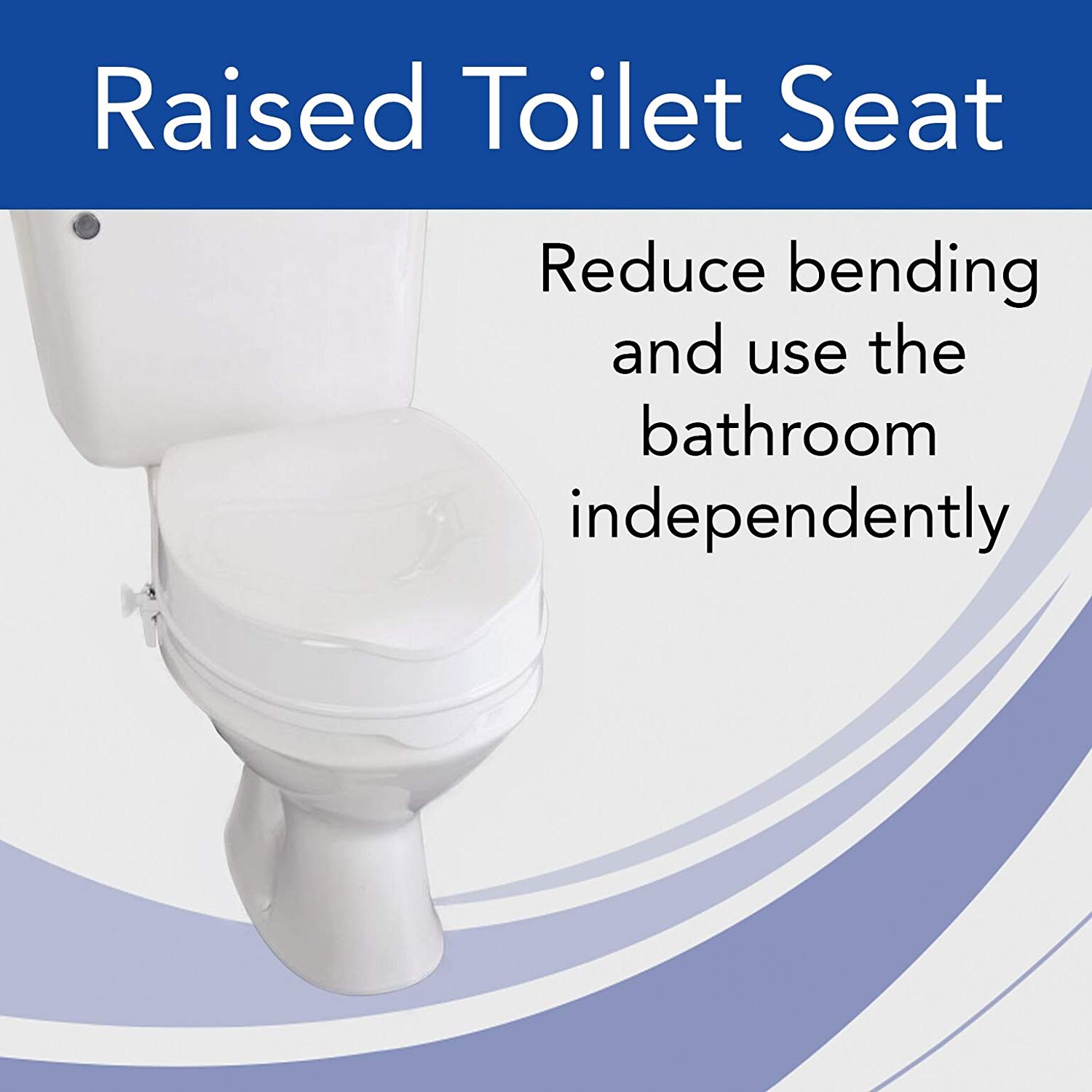 Homecraft Savanah Raised Toilet Seat 4" with Lid - Image 2