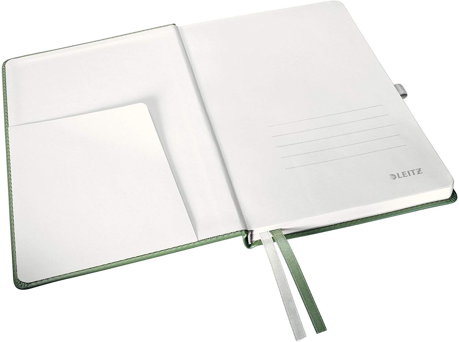 Leitz A5 Hard Cover Notebook, Celadon Green (80 Sheets, Ruled, with 2 Bookmarks, 100 gsm Ivory Paper, Style Range) - Image 3