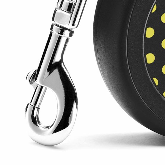 flexi Design Retractable Lead, Medium, 5 m, Black/Yellow - Image 4