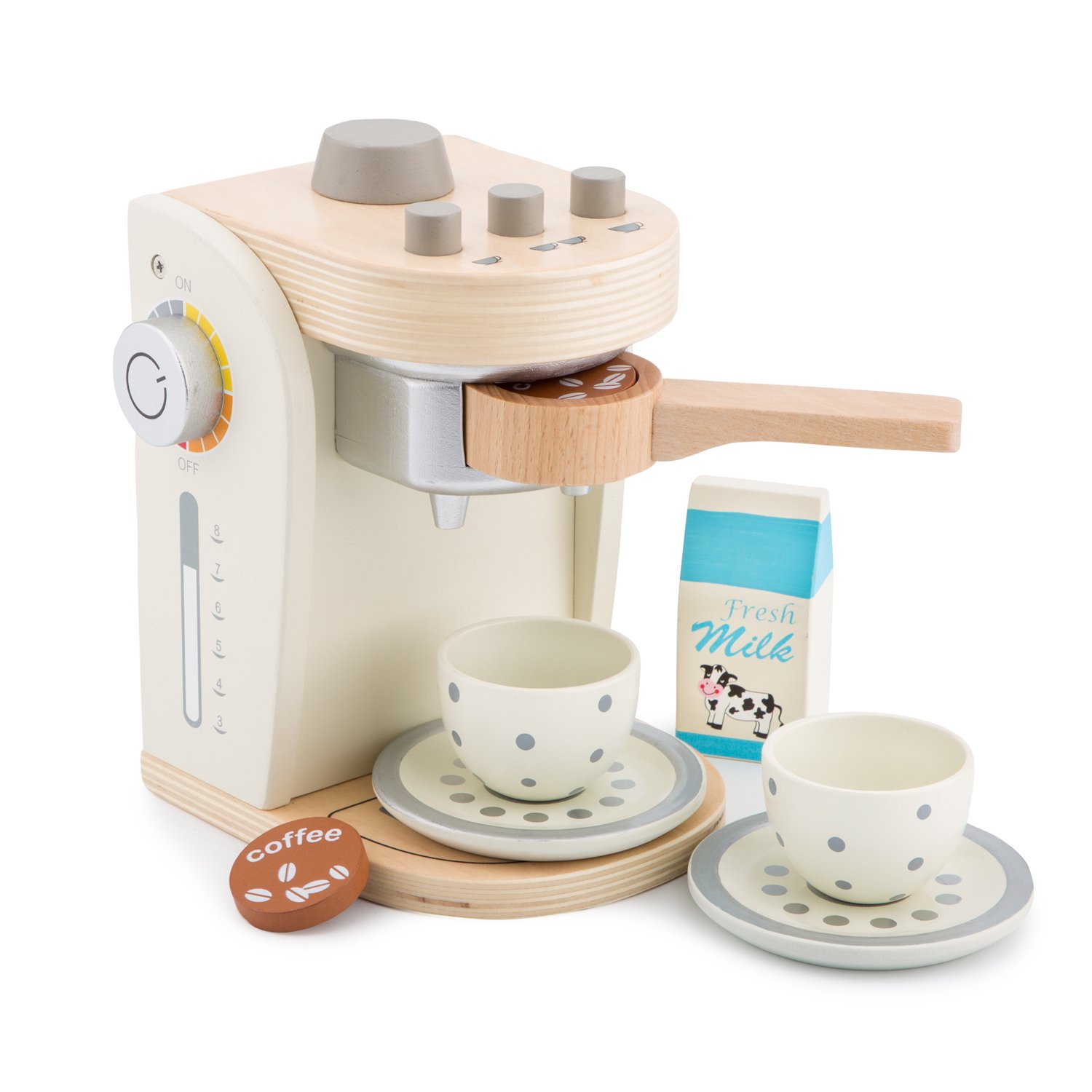 New Classic Toys 10705 Coffee Maker, Multicolor (White), Coffee Maker - White