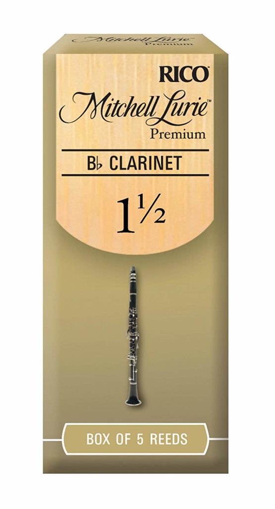 Rico Mitchell Lurie Premium 1.5 Strength Reeds for Bb Clarinet (Pack of 5)