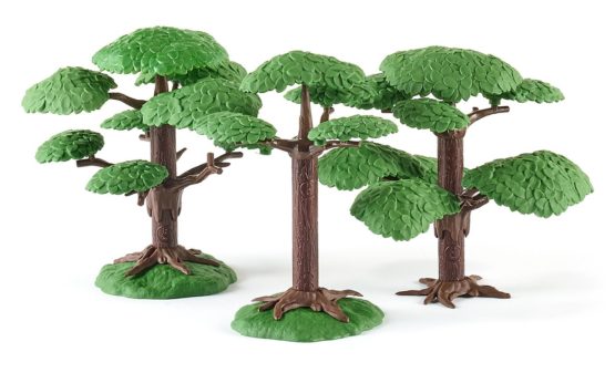 SIKU 5590 World 5590-2 deciduous Trees, Plastic, Flexible, pluggable, Green